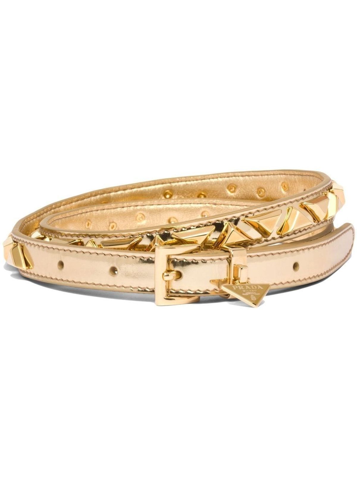 Triangle-logo Leather Belt