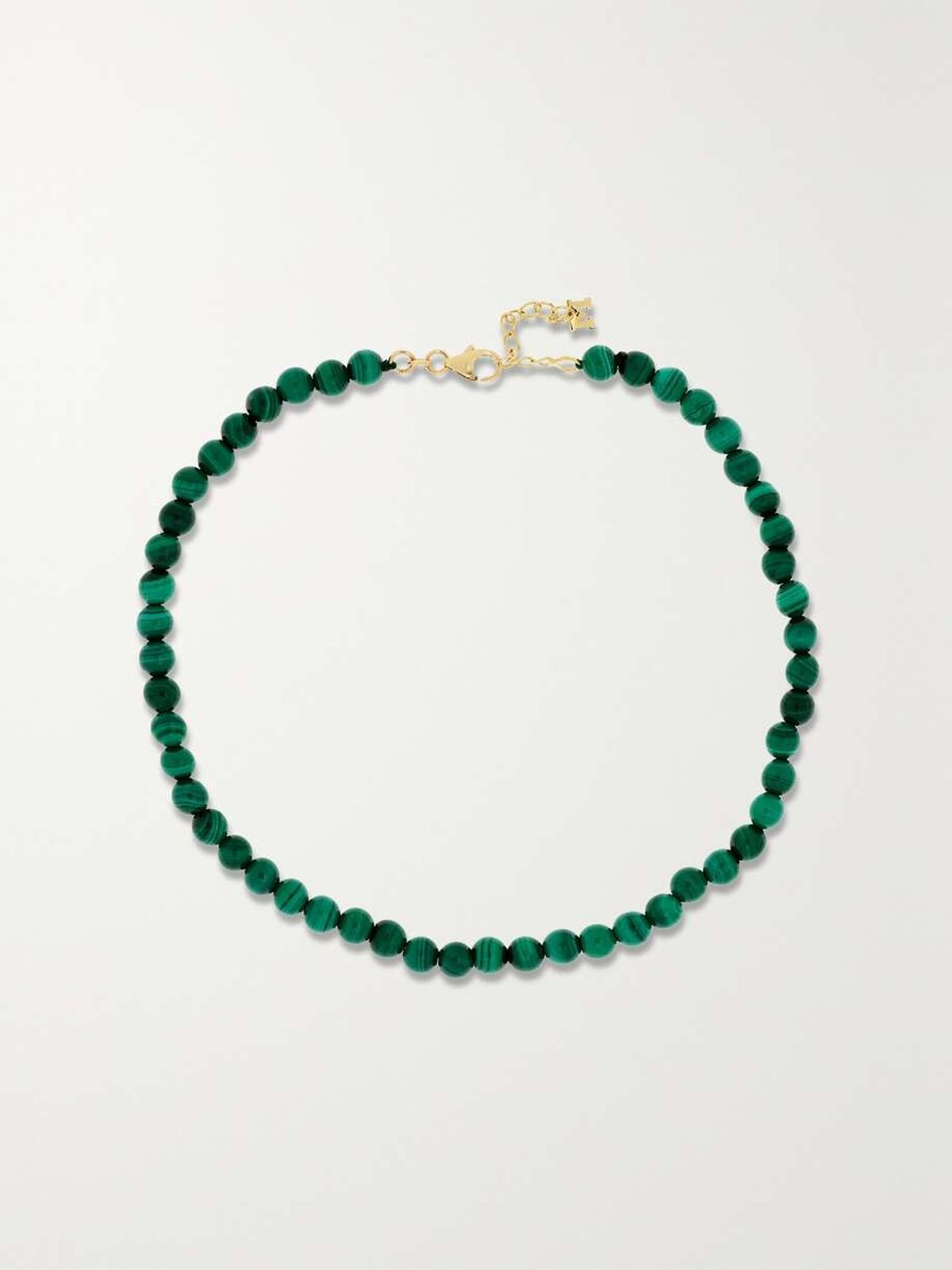 14-karat Gold Malachite Anklet