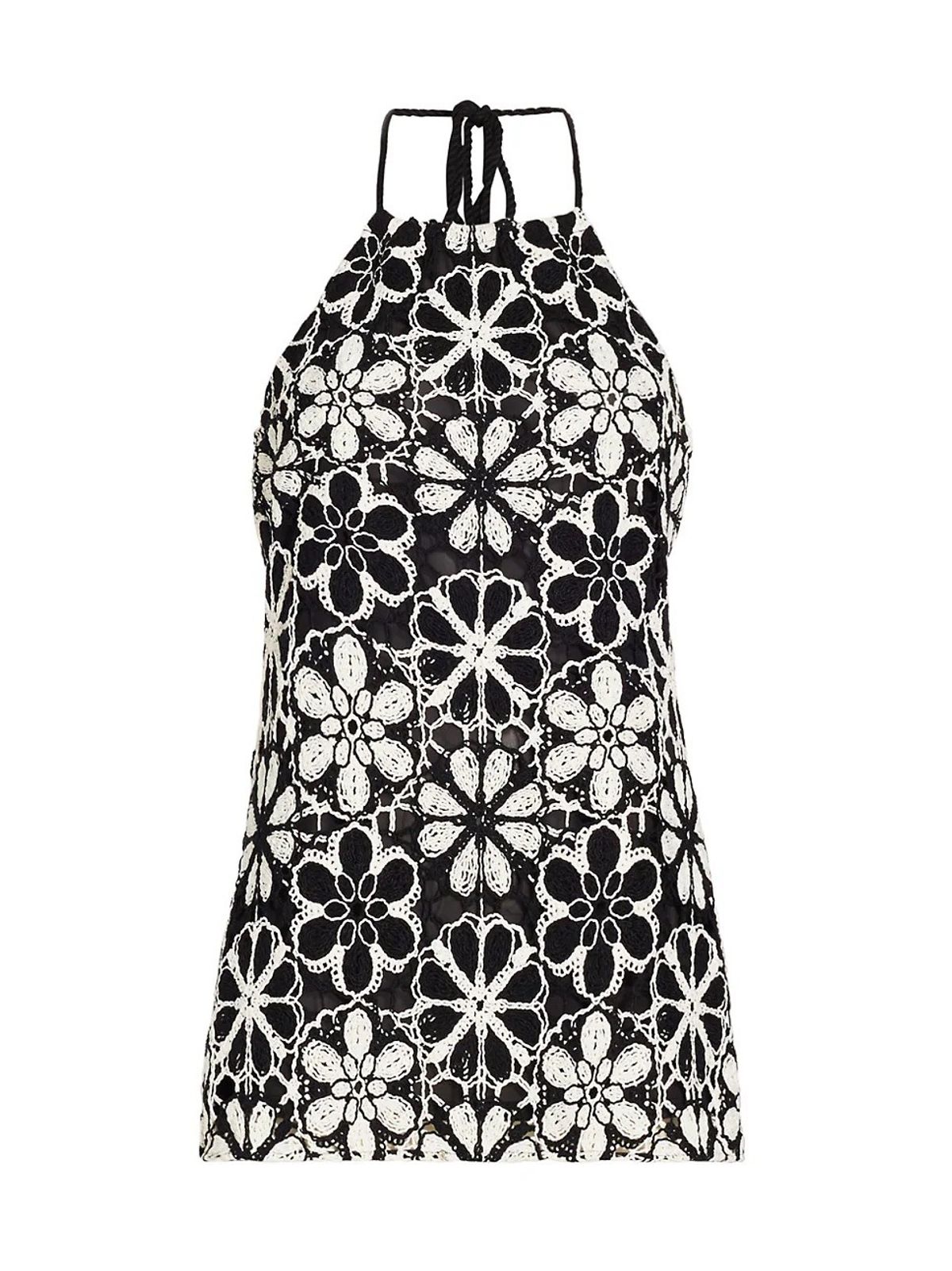 Irina Crochet Halter Minidress