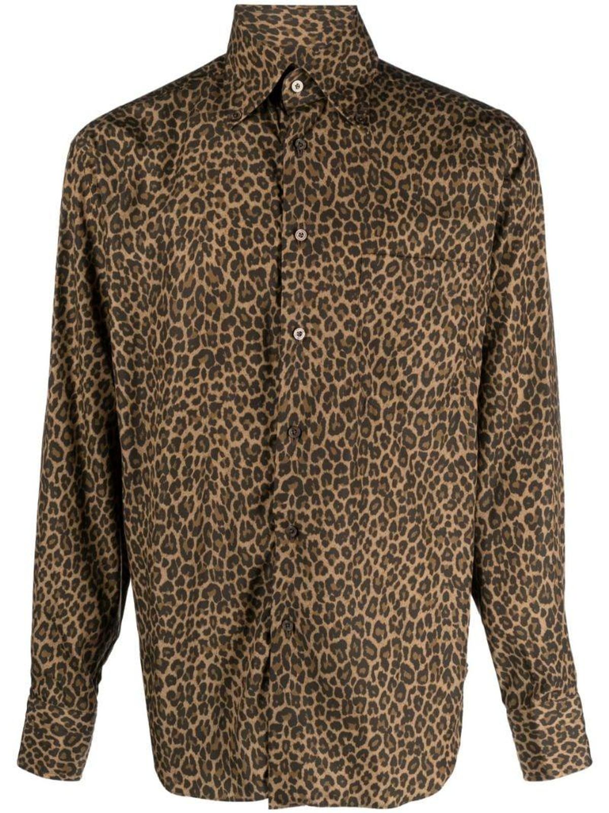 Brown Leopard Print Shirt