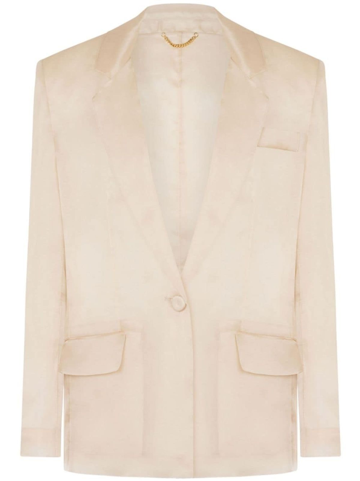 Single-breasted Silk Blazer