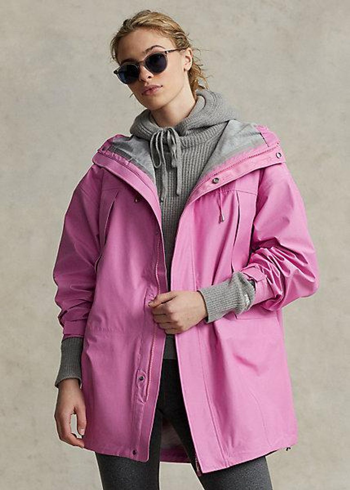 Water-Resistant Hooded Windbreaker