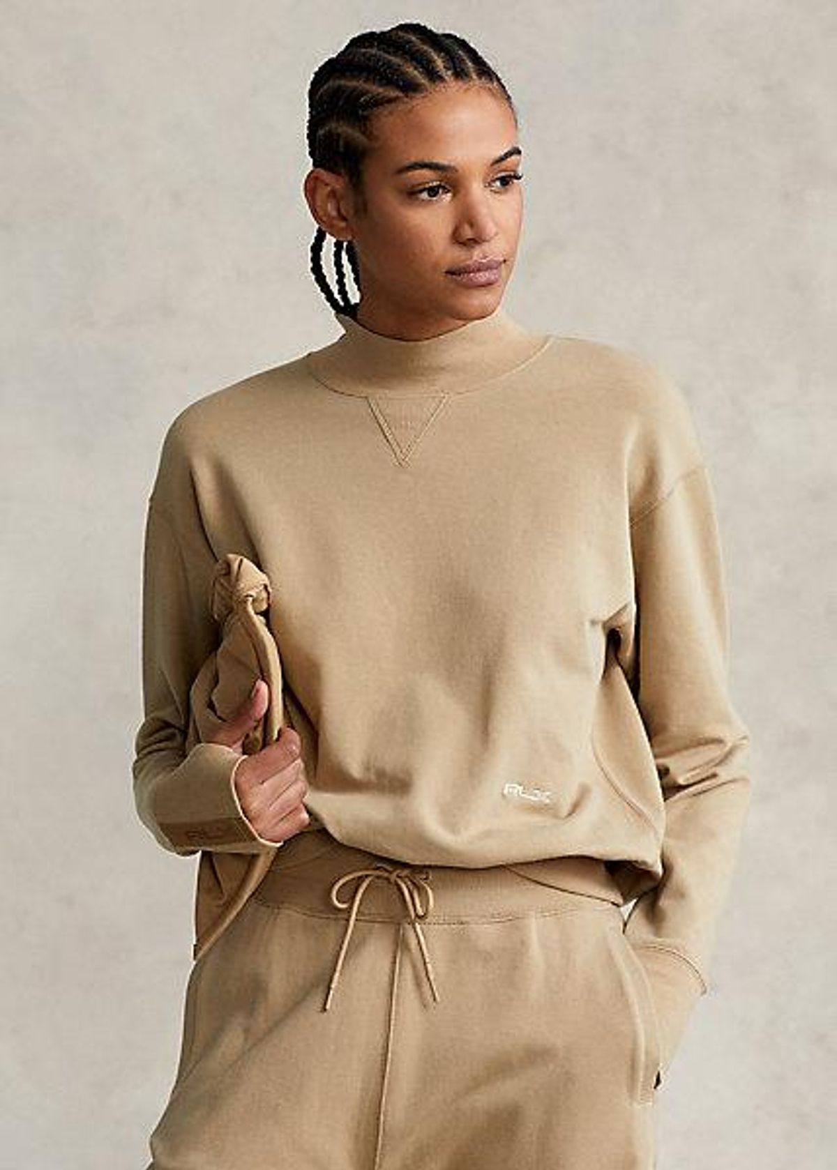 Fleece Mockneck Pullover