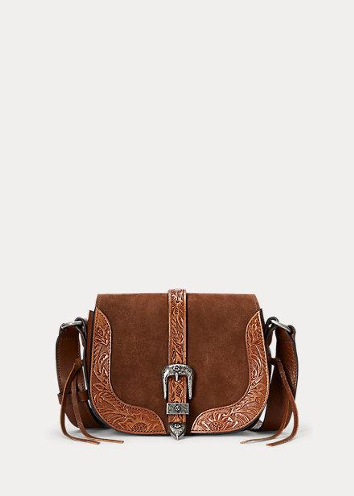 Suede Saddle Crossbody Bag