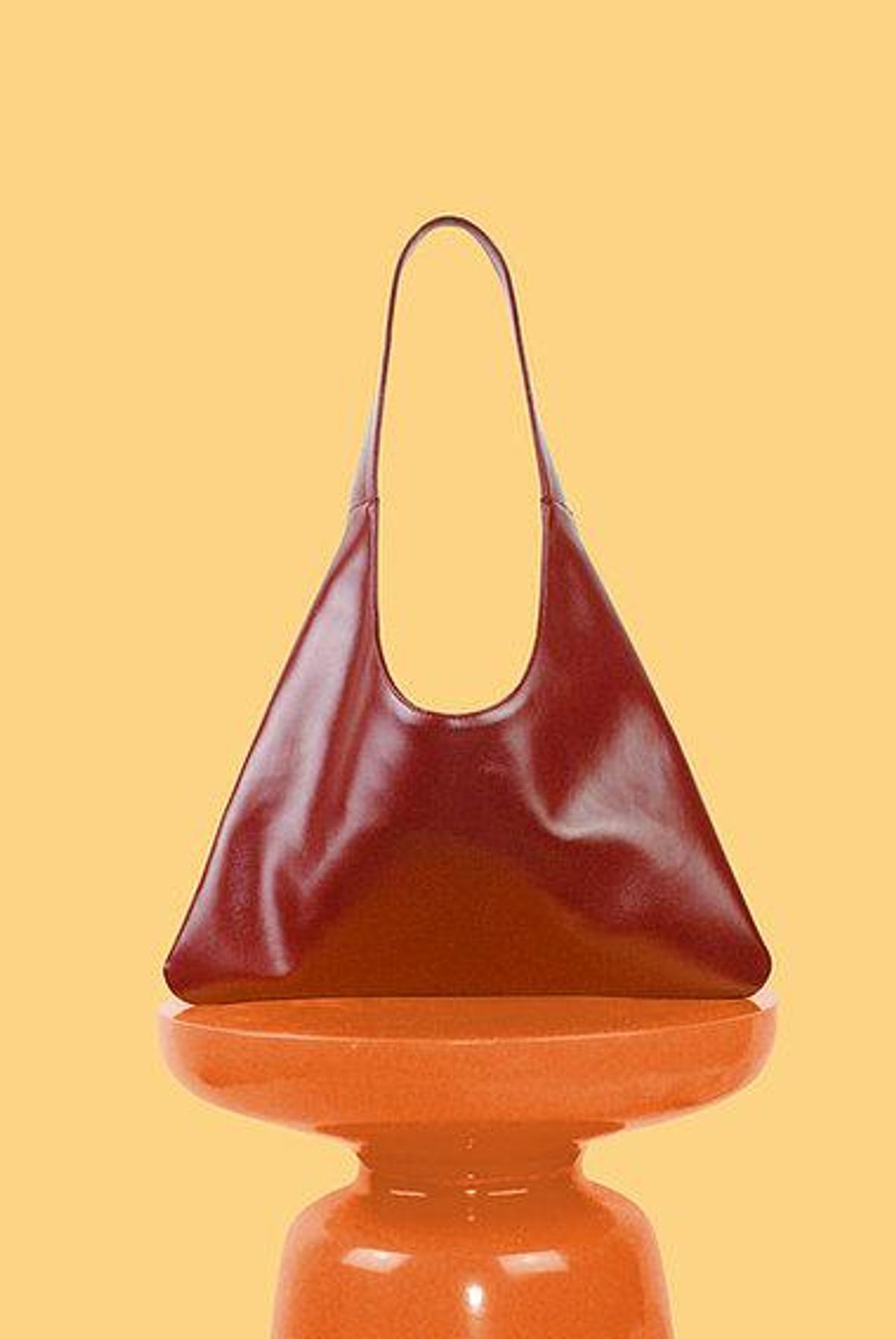 Agave Triangular Tote in Red