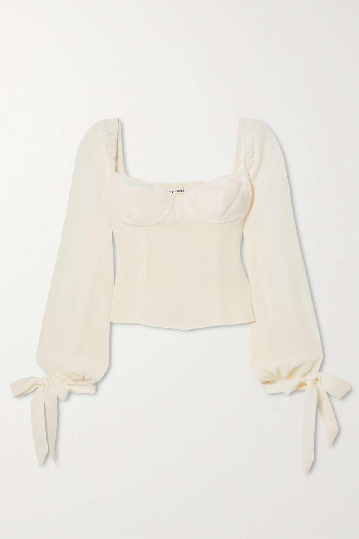 Sawtelle crepe de chine top