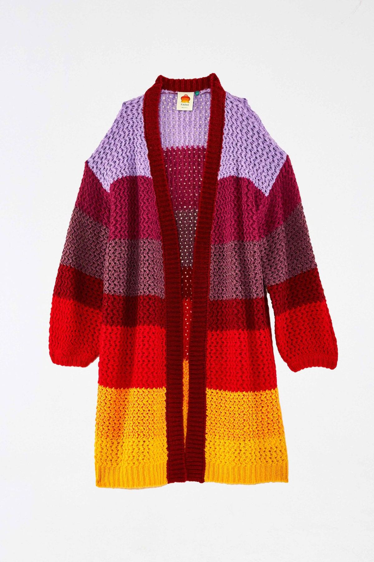 Patch Twirl Striped Cardigan