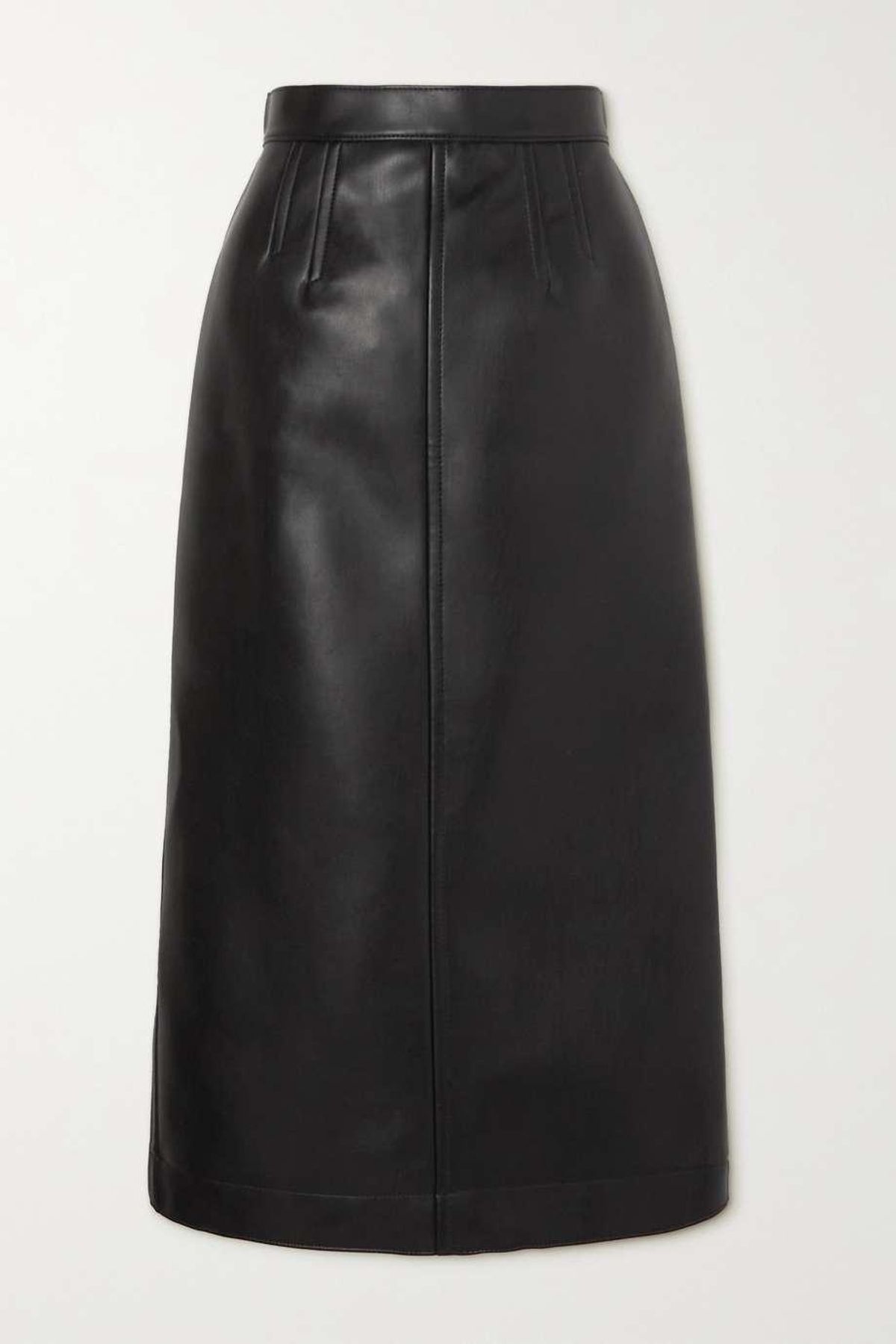 Vegan Leather Midi Skirt