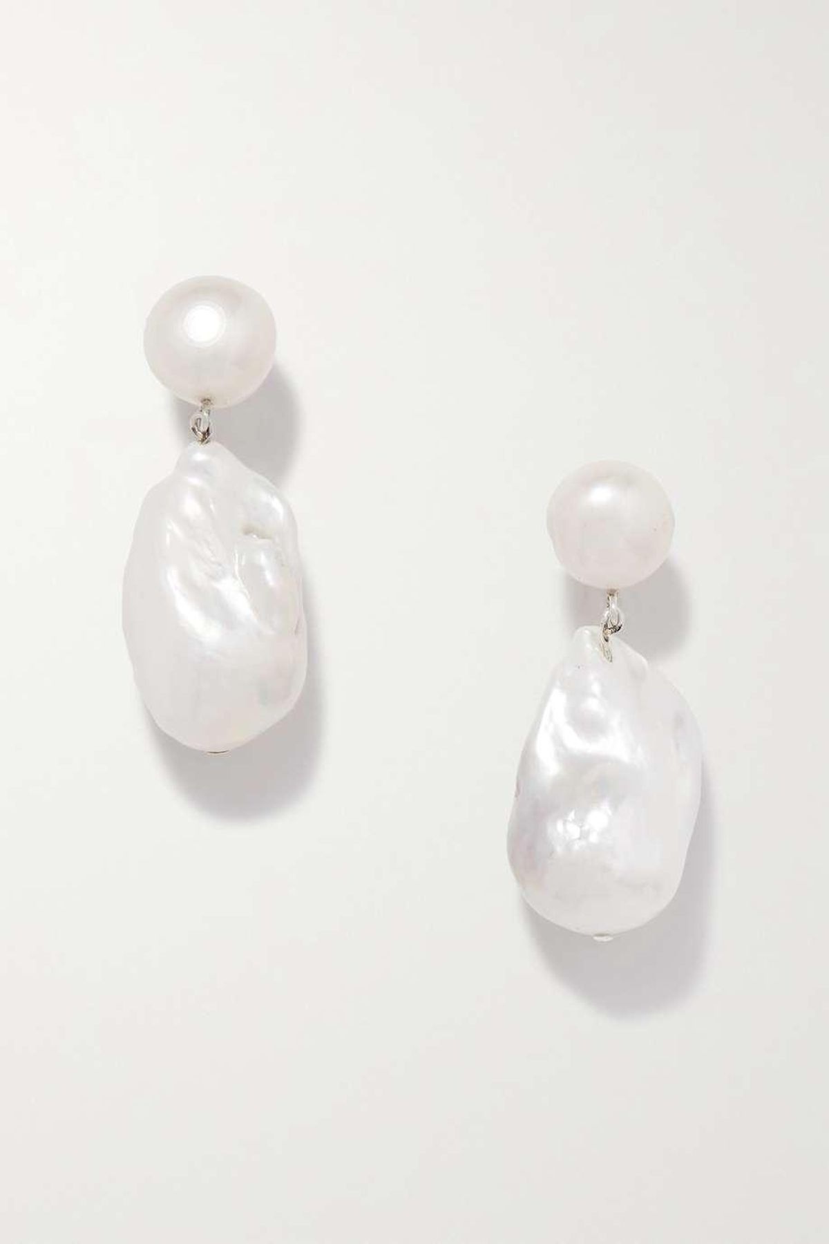 Silver Pearl Earrings