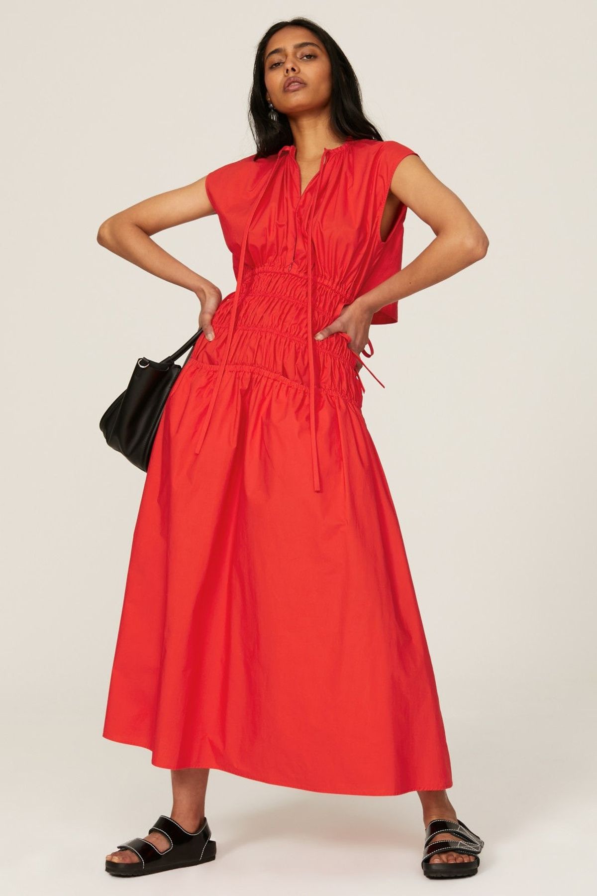 Drawstring Midi Dress