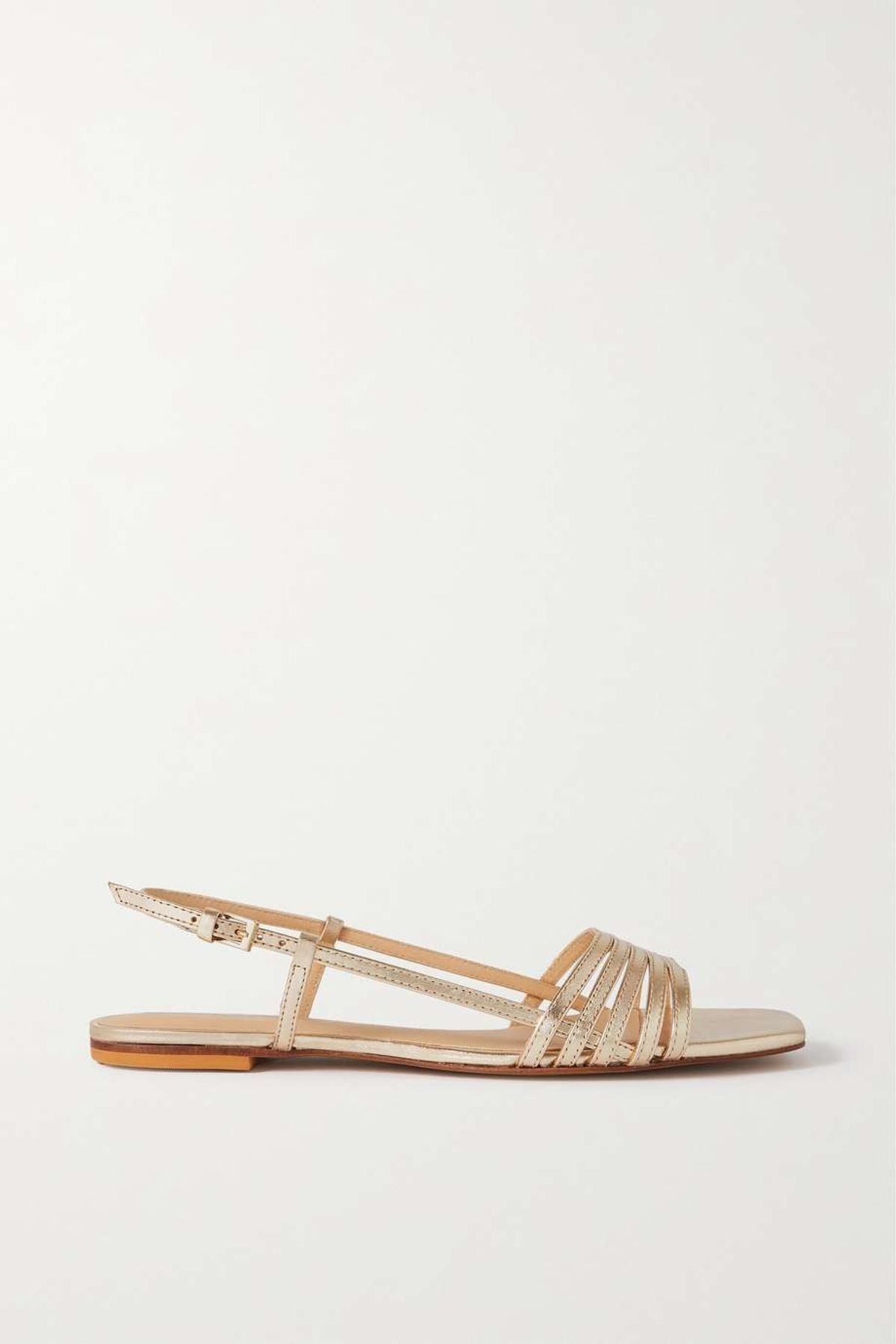 Millie Metallic Leather Slingback Sandals