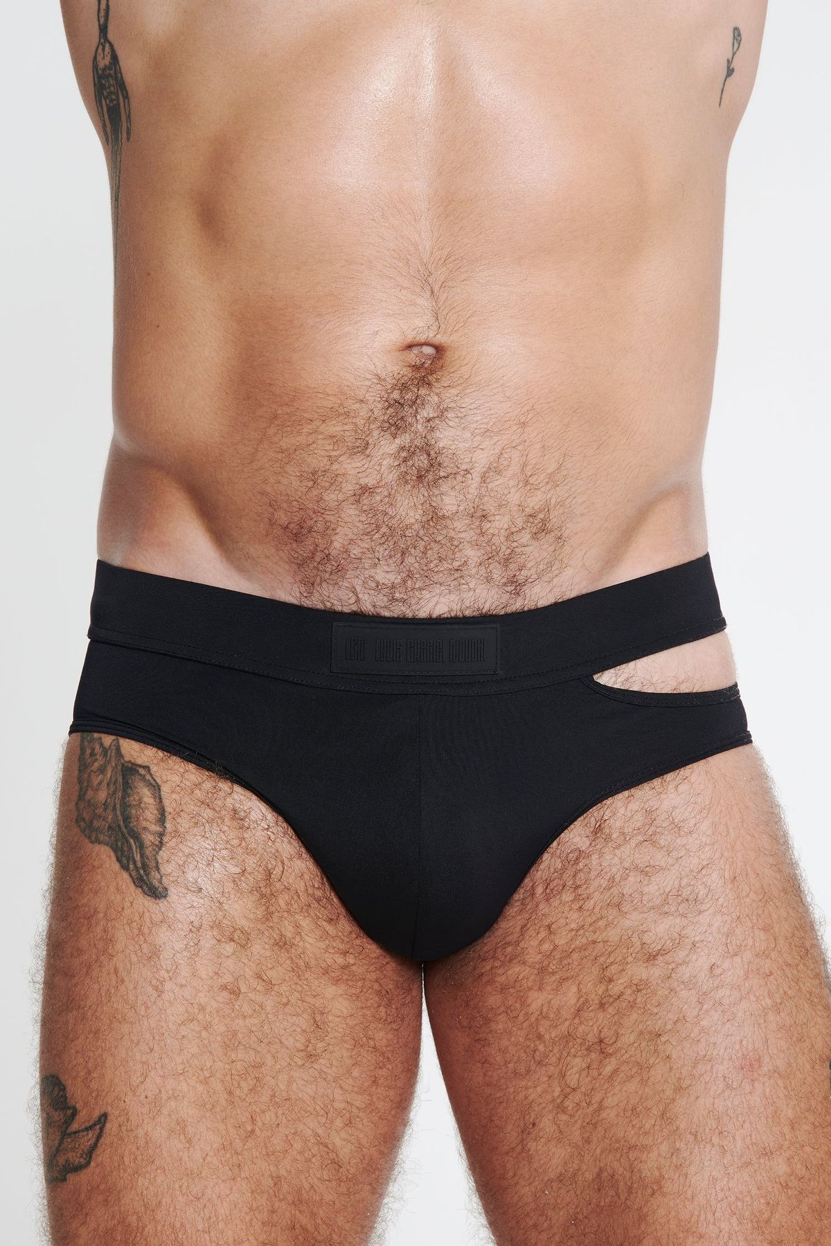Swim Briefs With Asymmetrical Opening