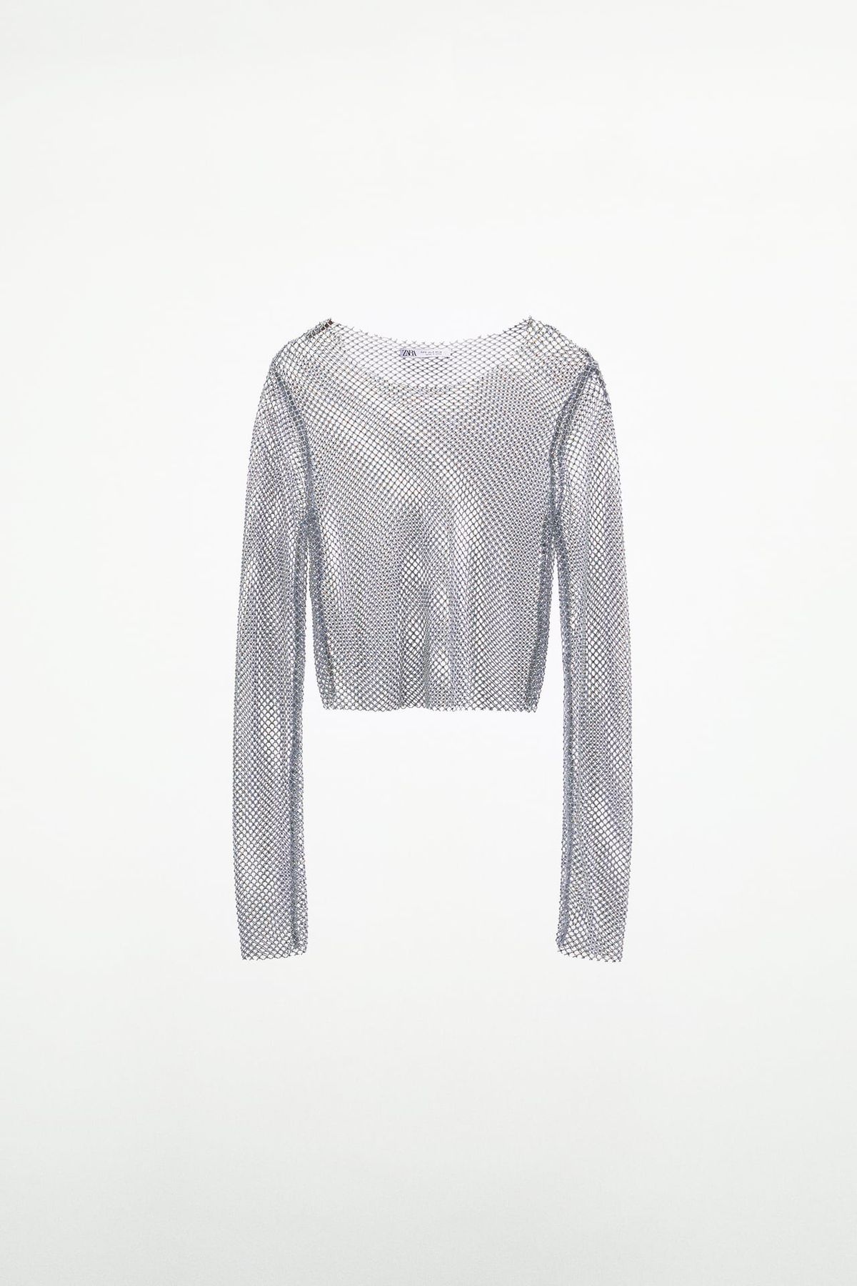Shimmer Mesh Crop Top