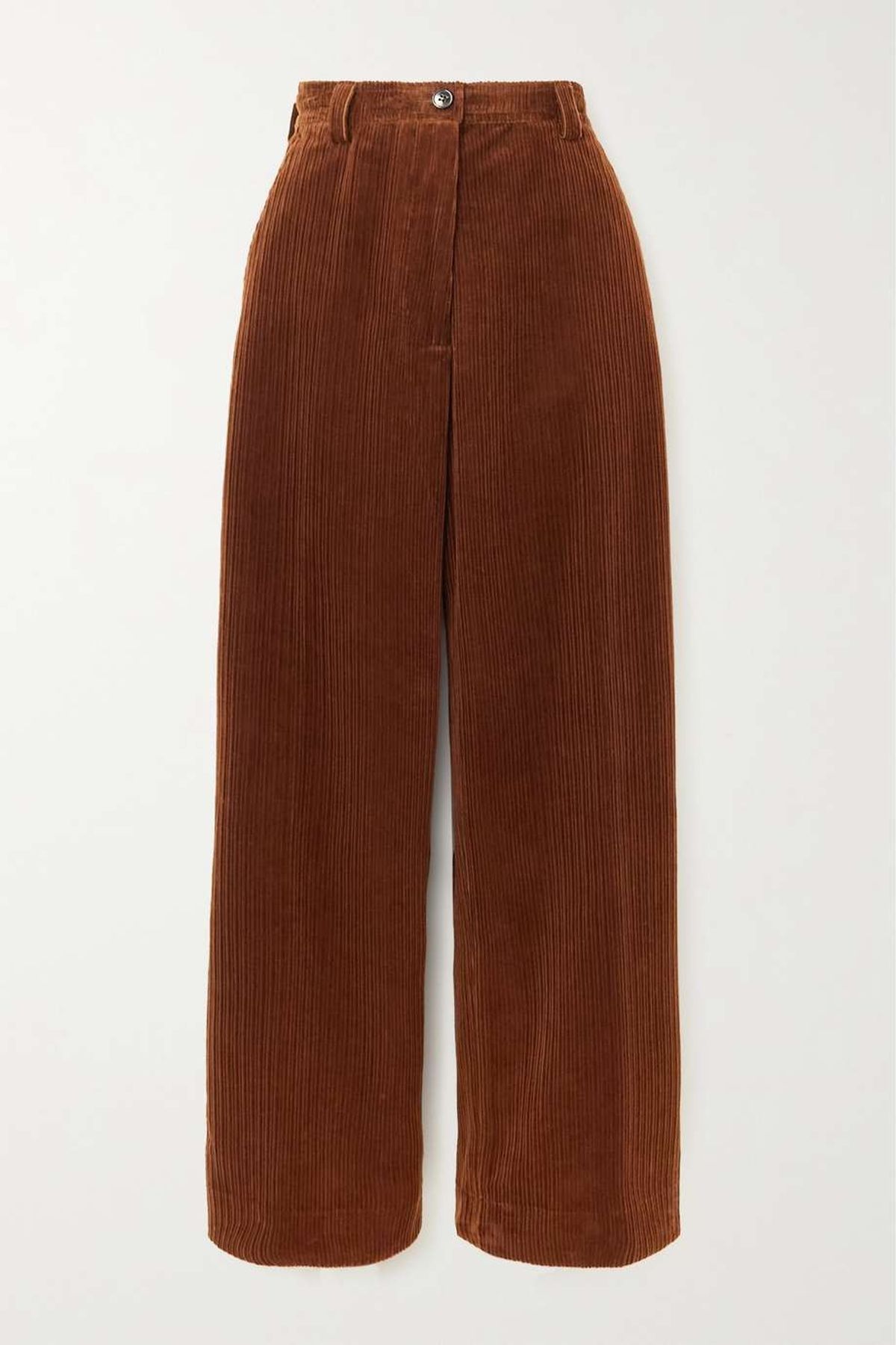 Cotton-corduroy Straight-leg Pants