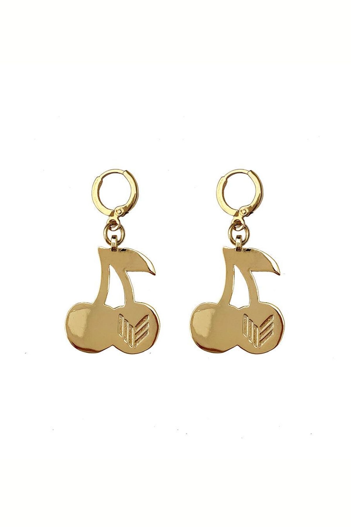 Cherry Dangle Huggie Earring