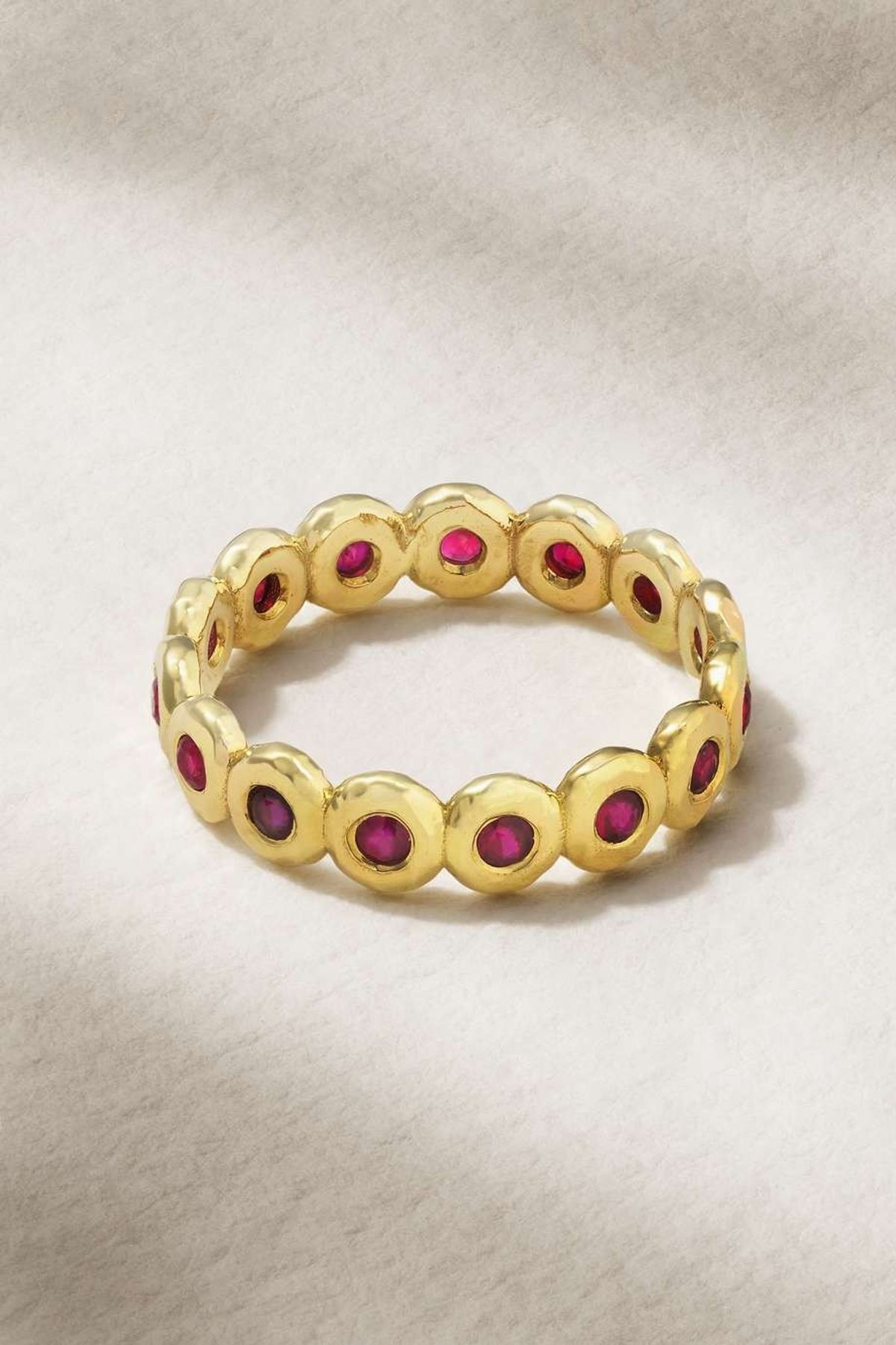 Nesting Gem 18-karat Recycled Gold Ruby Eternity Ring