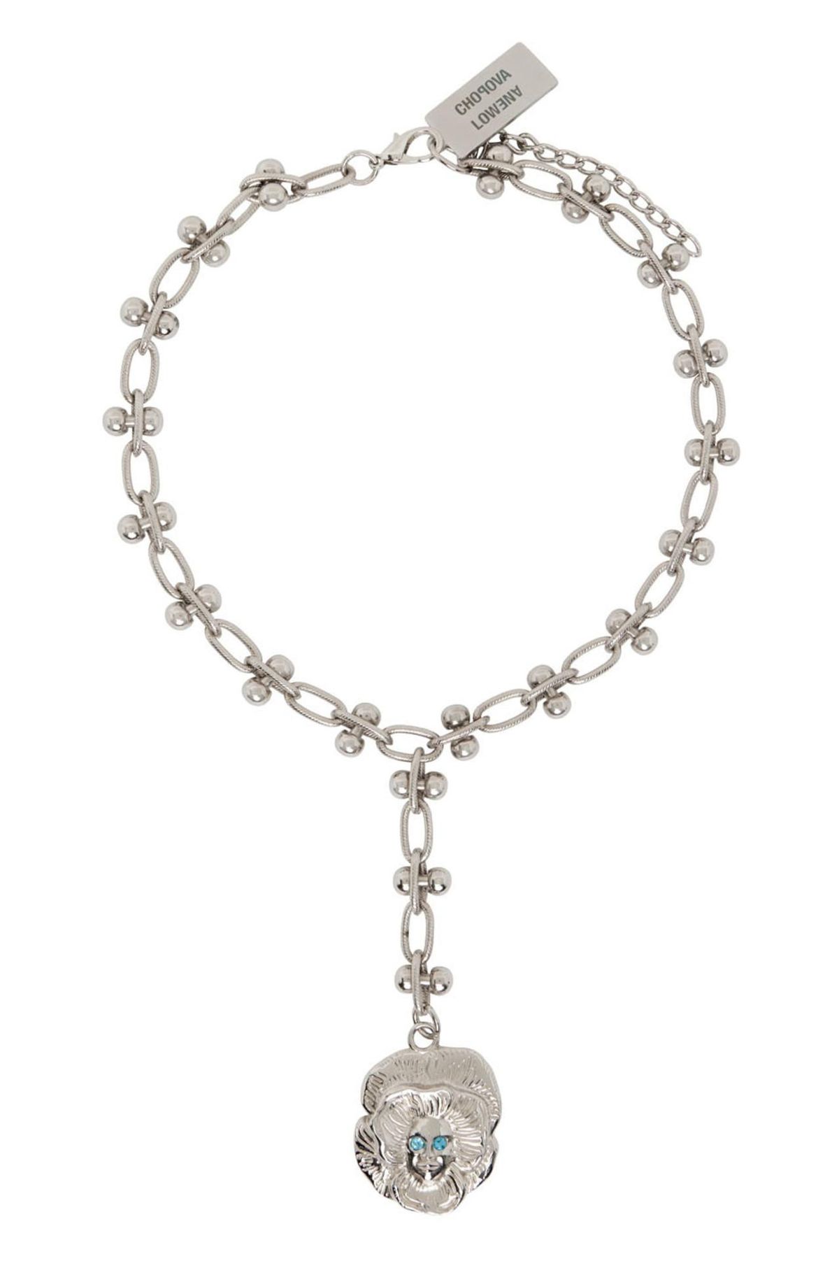 Silver Pansy Girl Necklace