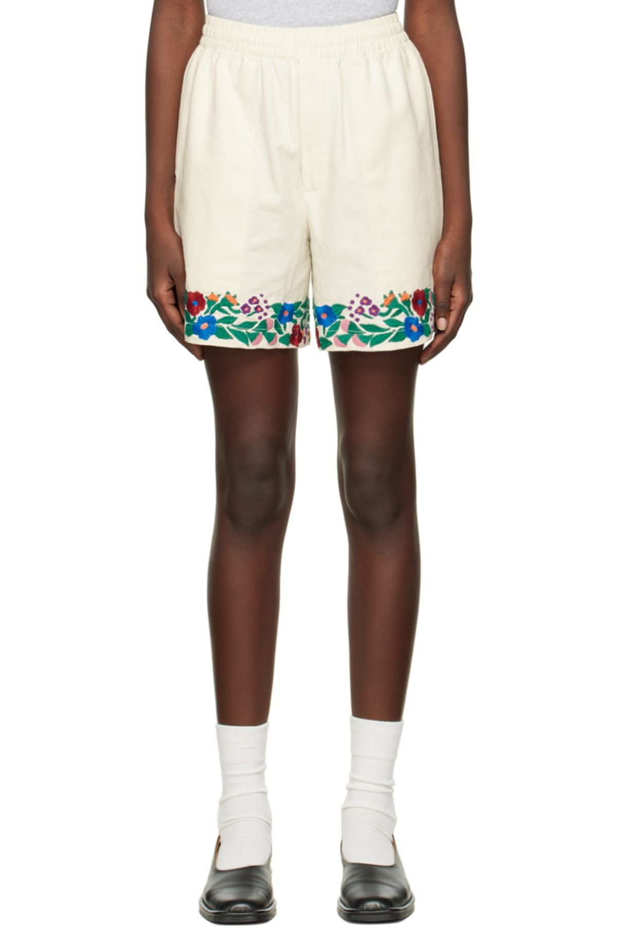 Winter Garden Embroidered Rugby Shorts