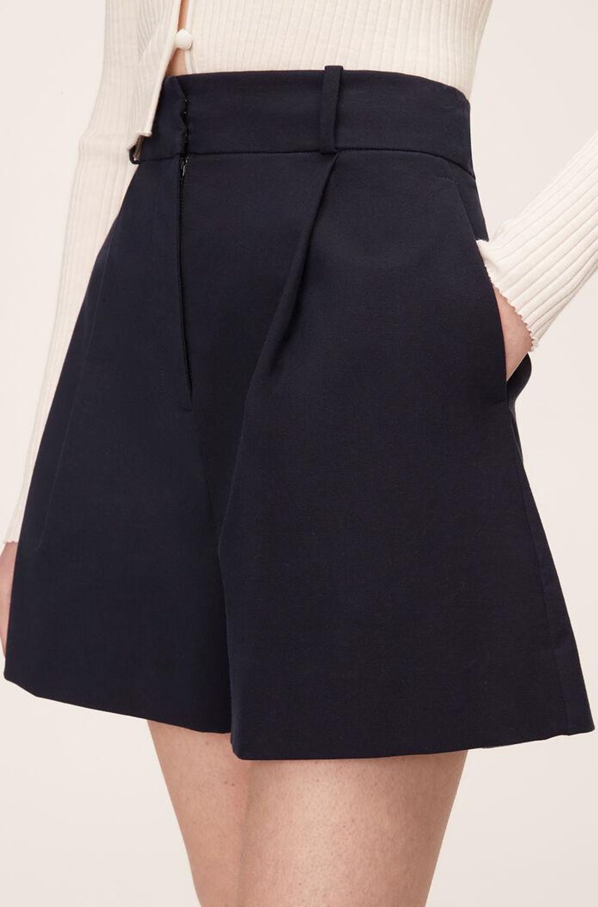 Cotton Suiting Tailored Shorts