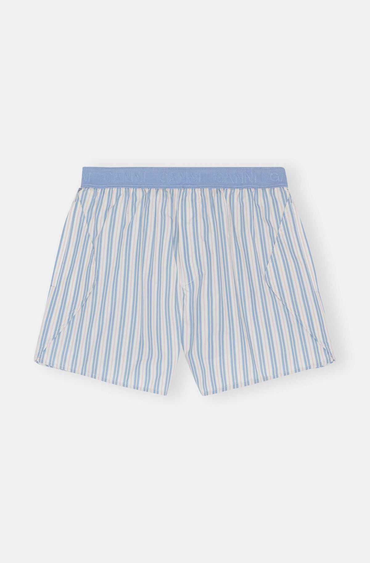 Striped Cotton Shorts