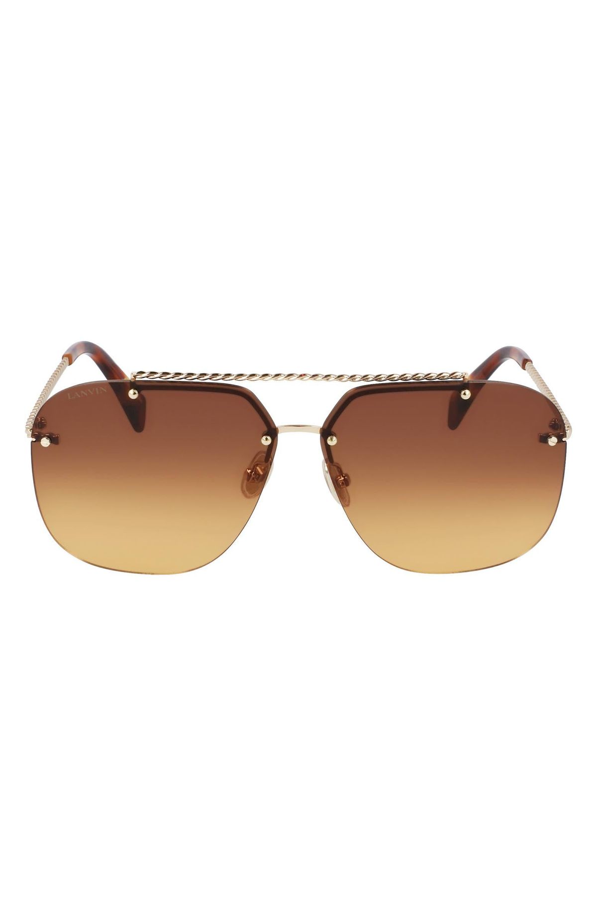 Babe 64mm Gradient Oversize Aviator Sunglasses