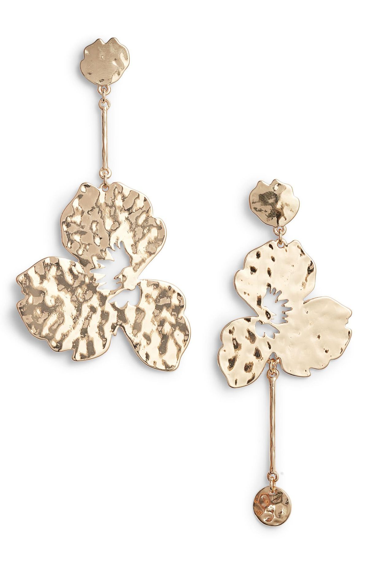 Mismatched Flower Drop Earrings