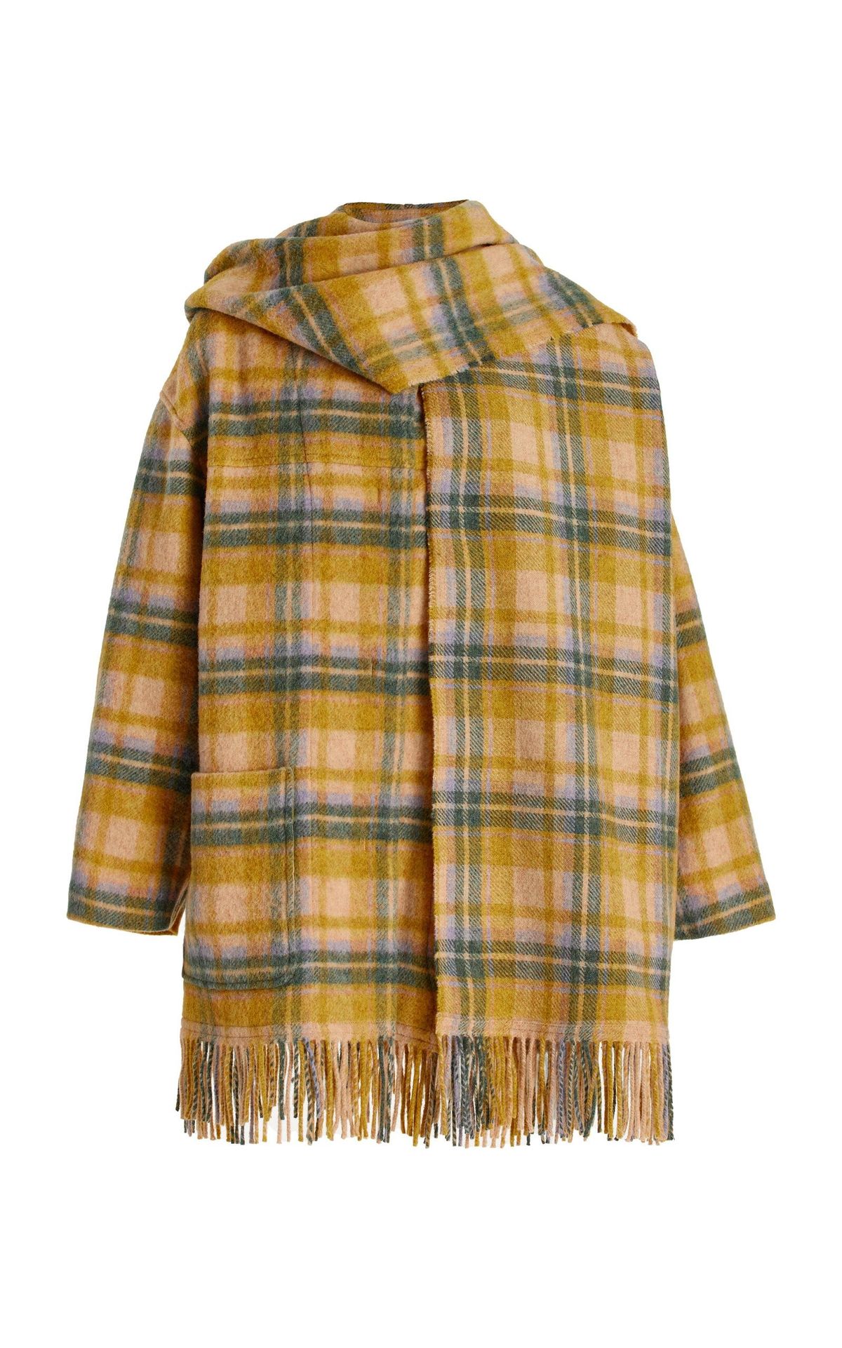 Faty Scarf-Detailed Wool-Blend Coat