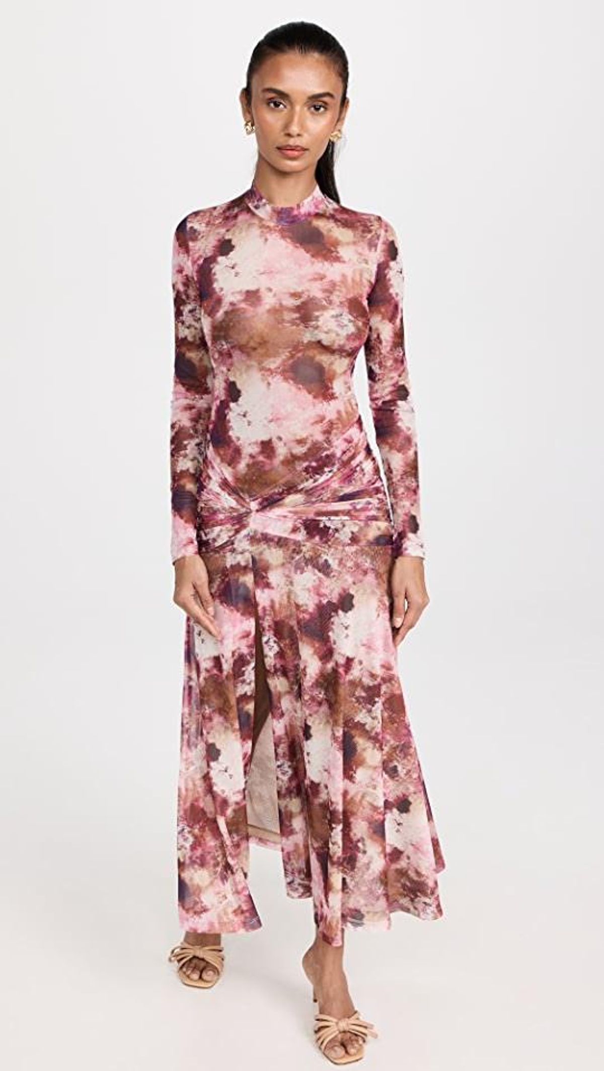 Lea Printed Mesh Dress