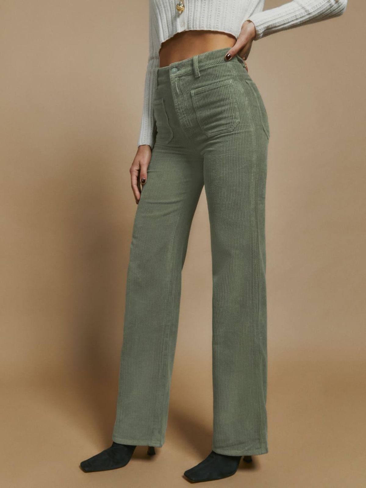 Alyssa High Rise Wide Leg Corduroy Pants - Coveteur: Inside Closets ...