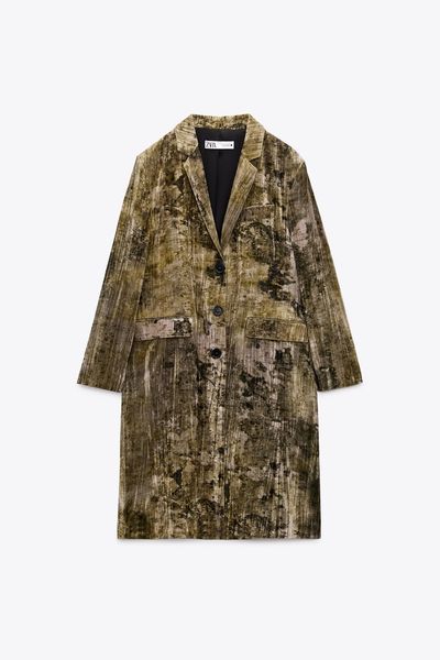 Tie Dye Velvet Coat