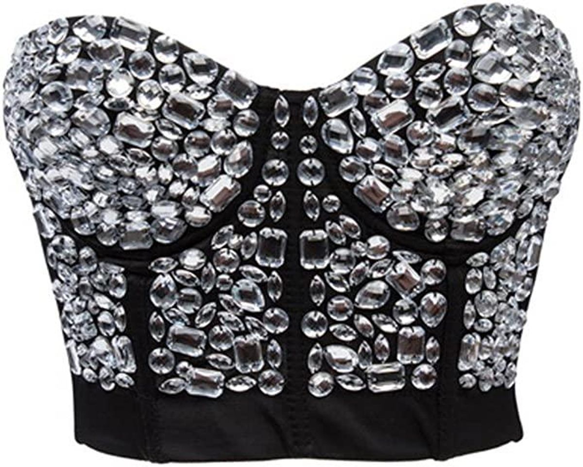 Rhinestone Corset Top