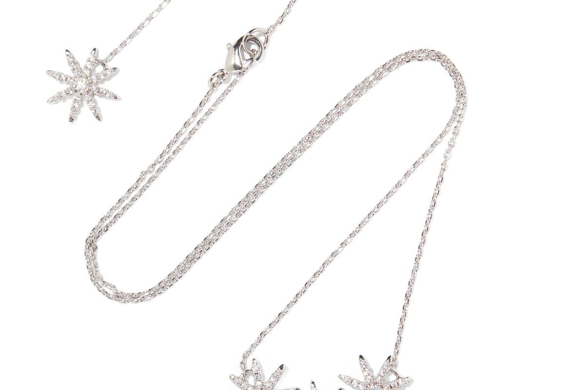 Silver-Plated Cubic Zirconia Necklace