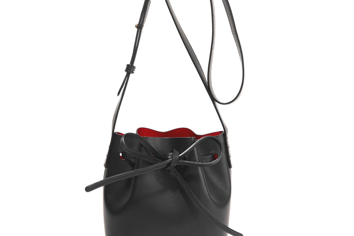 Mini leather Bucket Bag