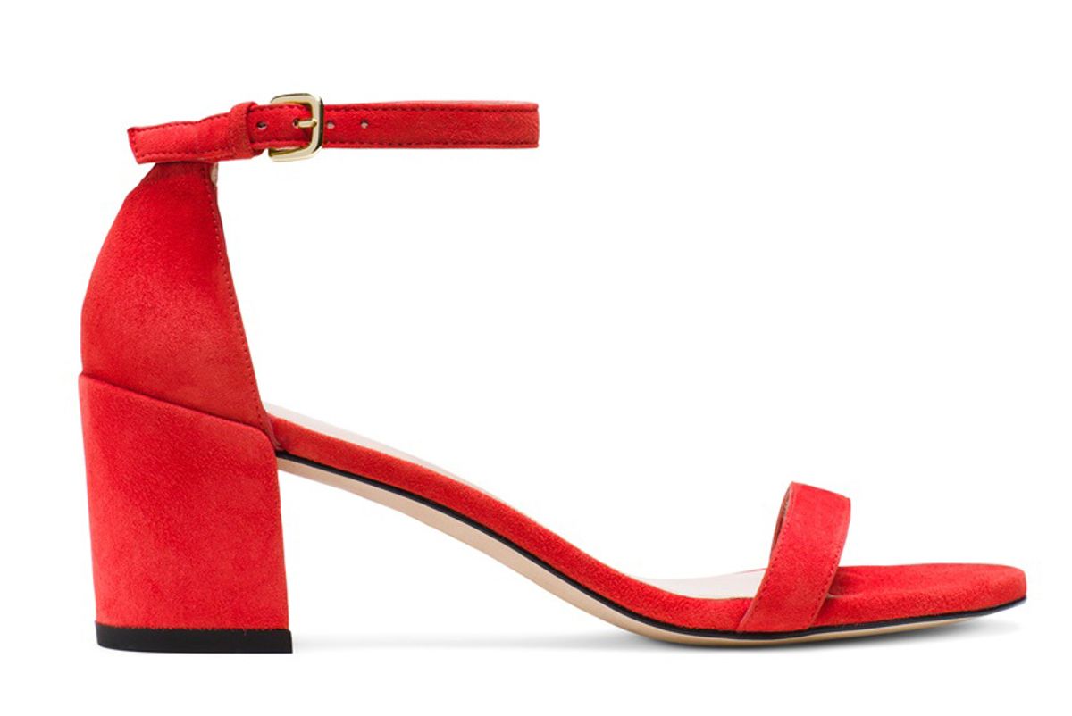 The Simple Sandal in Pimento Red