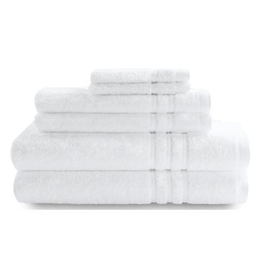 Tuli Black Trim White Bath Towels