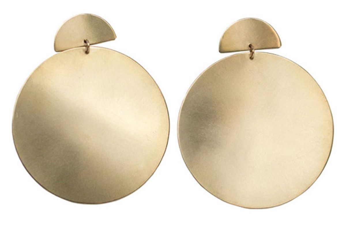 Brass Disc Nina Earrings