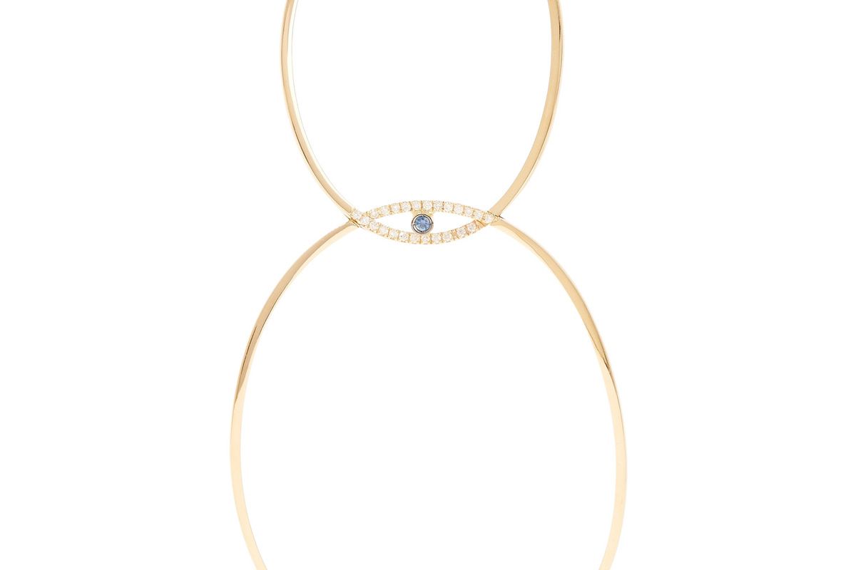 18-Karat Gold, Diamond and Sapphire Earring