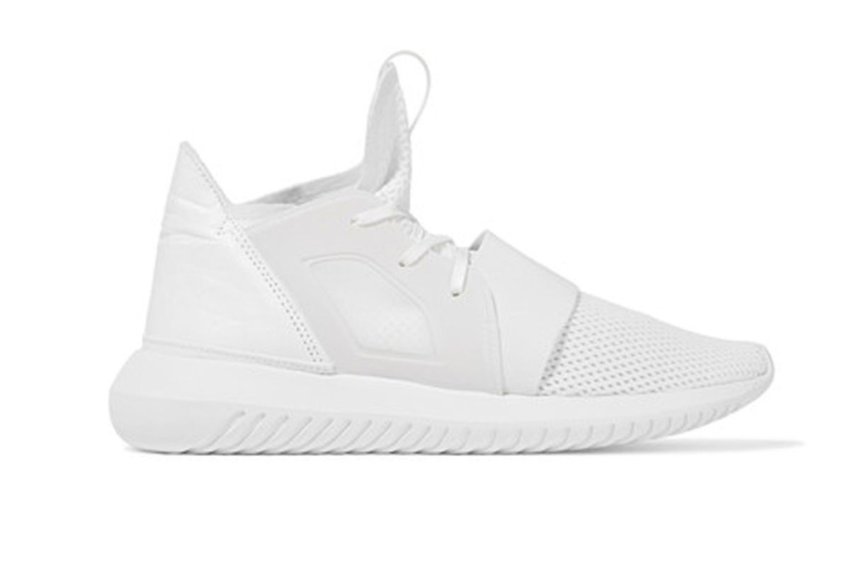 Tubular Defiant Faux Leather-Trimmed Stretch-Knit Sneakers