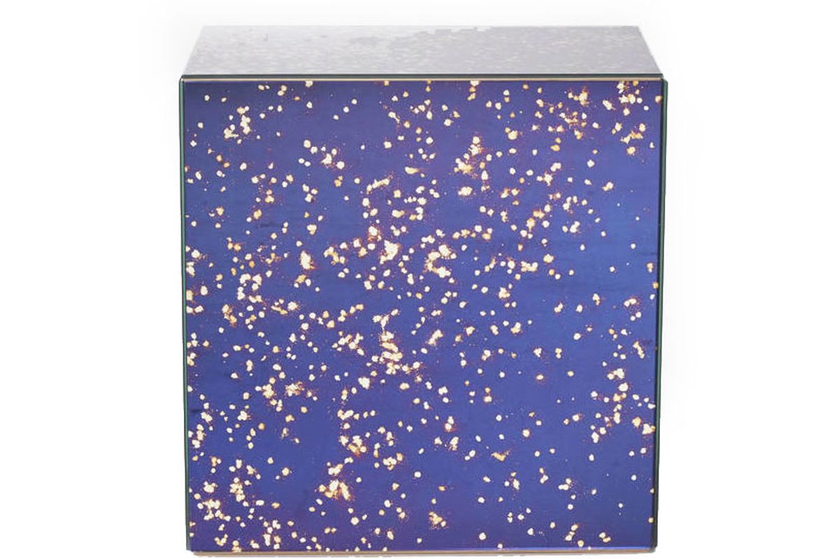 Cube Container/Side Table - Stardust Blue