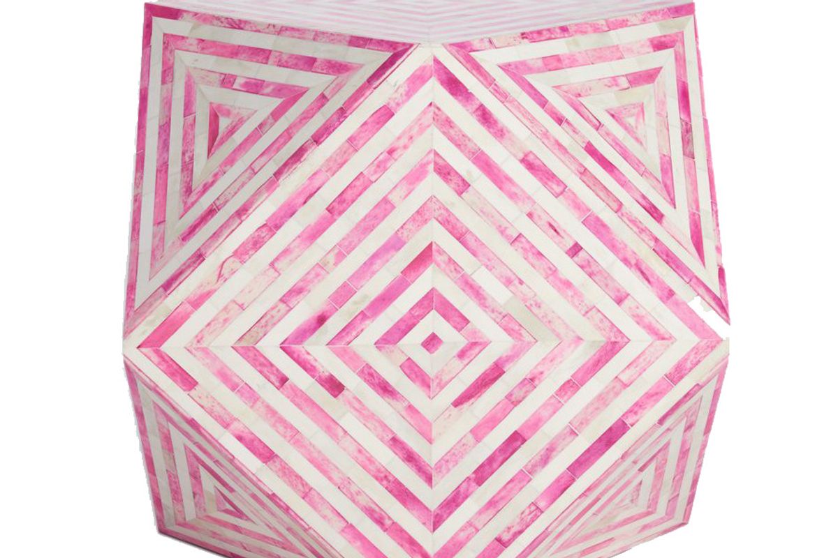Mirah Geo Table in Electric Pink