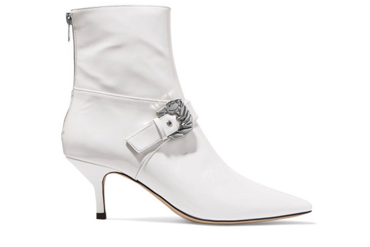 Saloon Buckled Patent-leather Ankle Boots