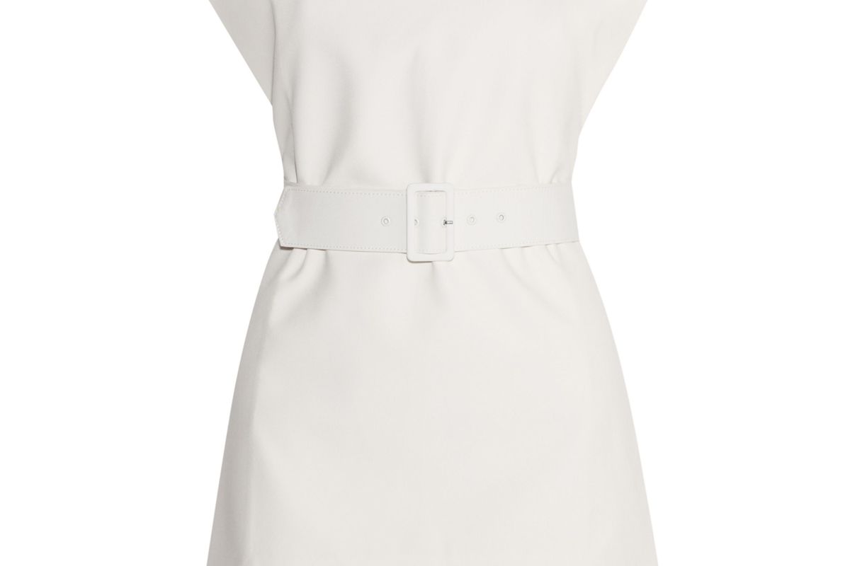 Ammie Strapless Belted Crepe Top