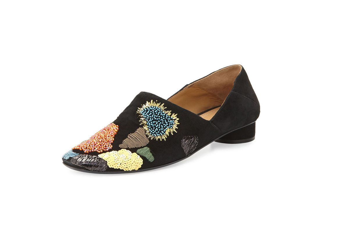 Boelle Embroidered Suede Flat