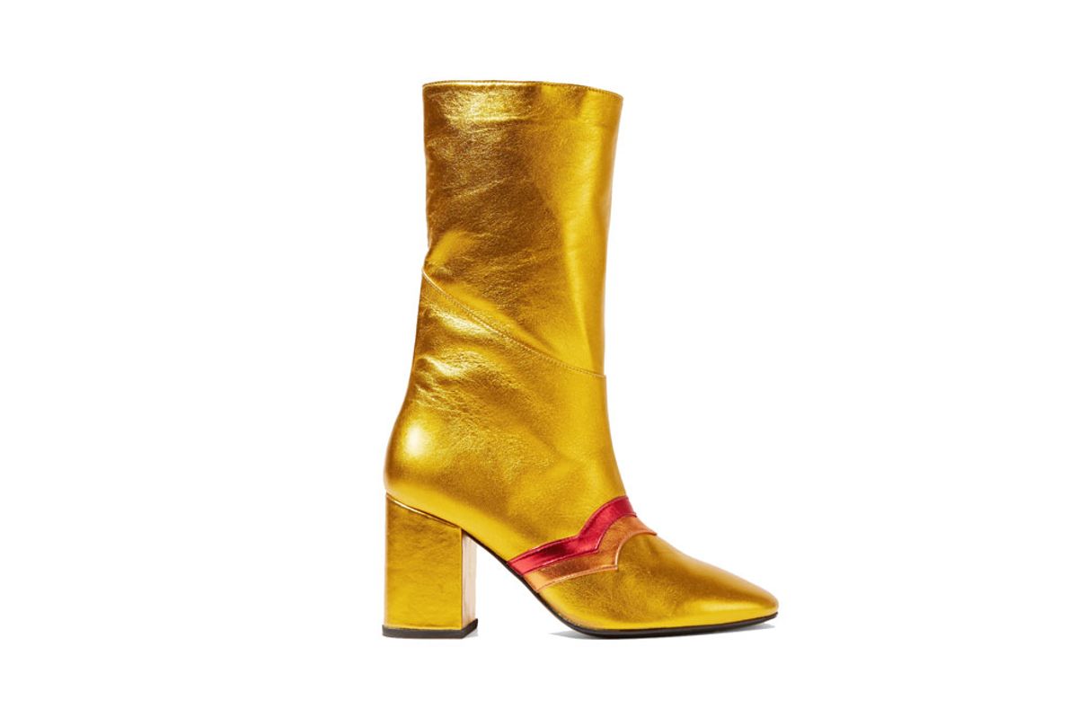 I'm Here To Party Metallic Leather Boots