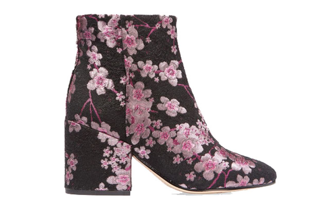 Taye Floral-Brocade Ankle Boots