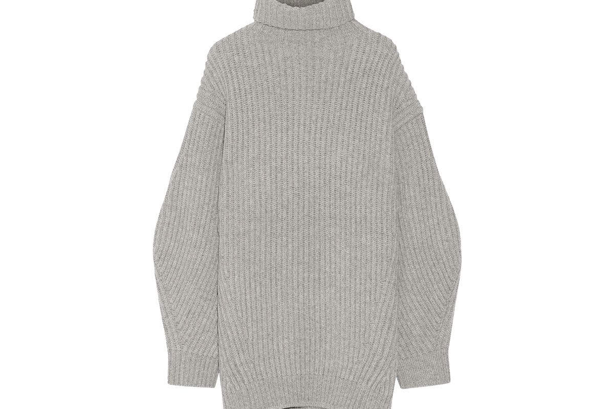 Isa Ribbed Wool Turtleneck Sweater