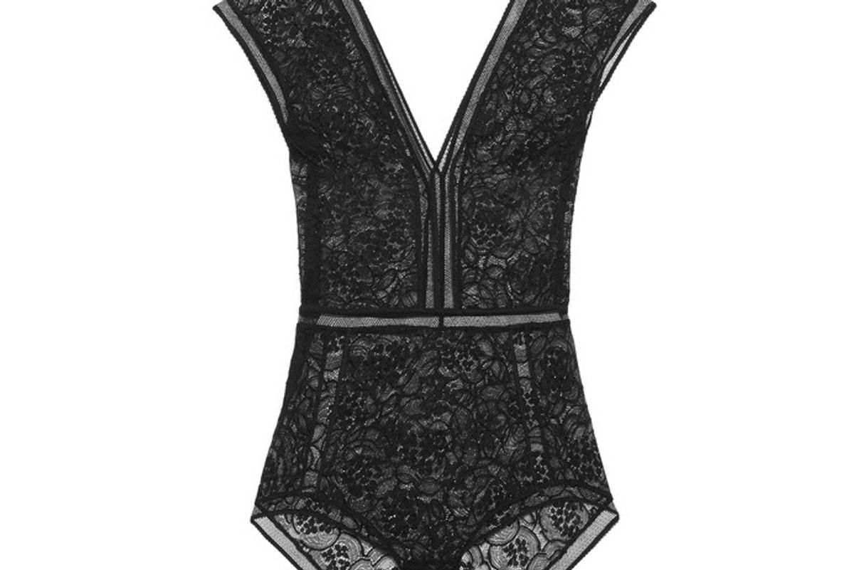 Bucolique Pensee Stretch-lace and Mesh Bodysuit