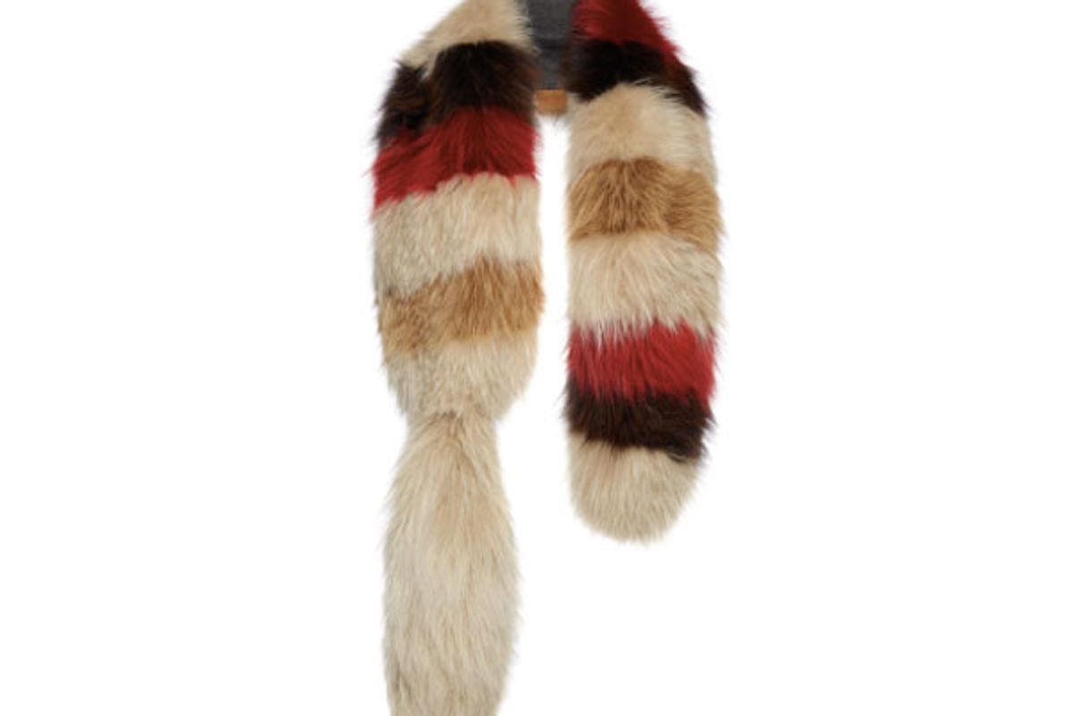 Striped Fox Fur Stole