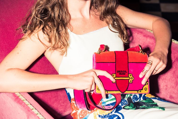 Prada Cahier Trompe L'Oeil velvet bag: our latest obsession