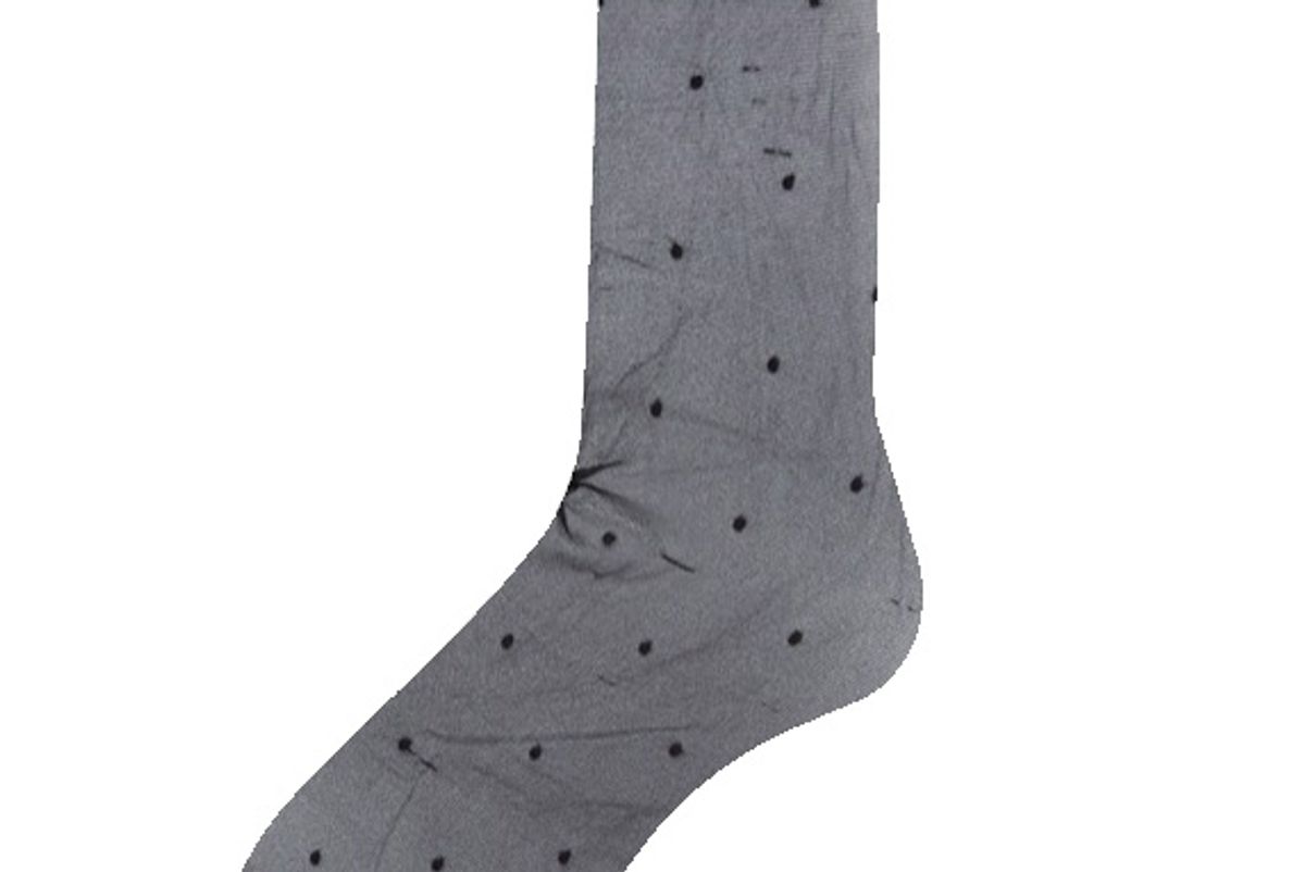 Sheer Dotty Ankle Sock With Frills